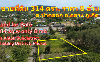 ขายที่ดินทำเลสวย วิวทะเล ใกล้วิลล่าหรู @Yamu Hills ภูเก็ต 314 ตร.วา หน้ากว้างพิเศษ เพียง 8 ล้านบาท