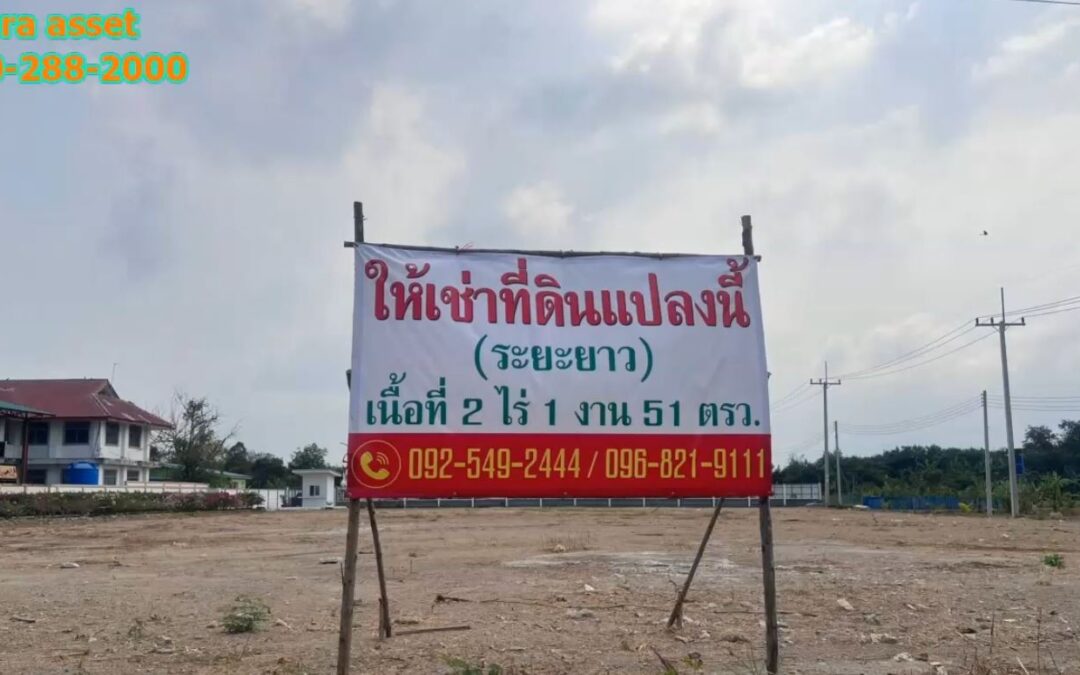 ให้เช่า ที่ดิน2ไร่1งาน51ตร.วา ต.หนองตำลึง อ.พานทอง จ.ชลบุรี l รีวิว โดย นารา อสังหา : 080 288 2000